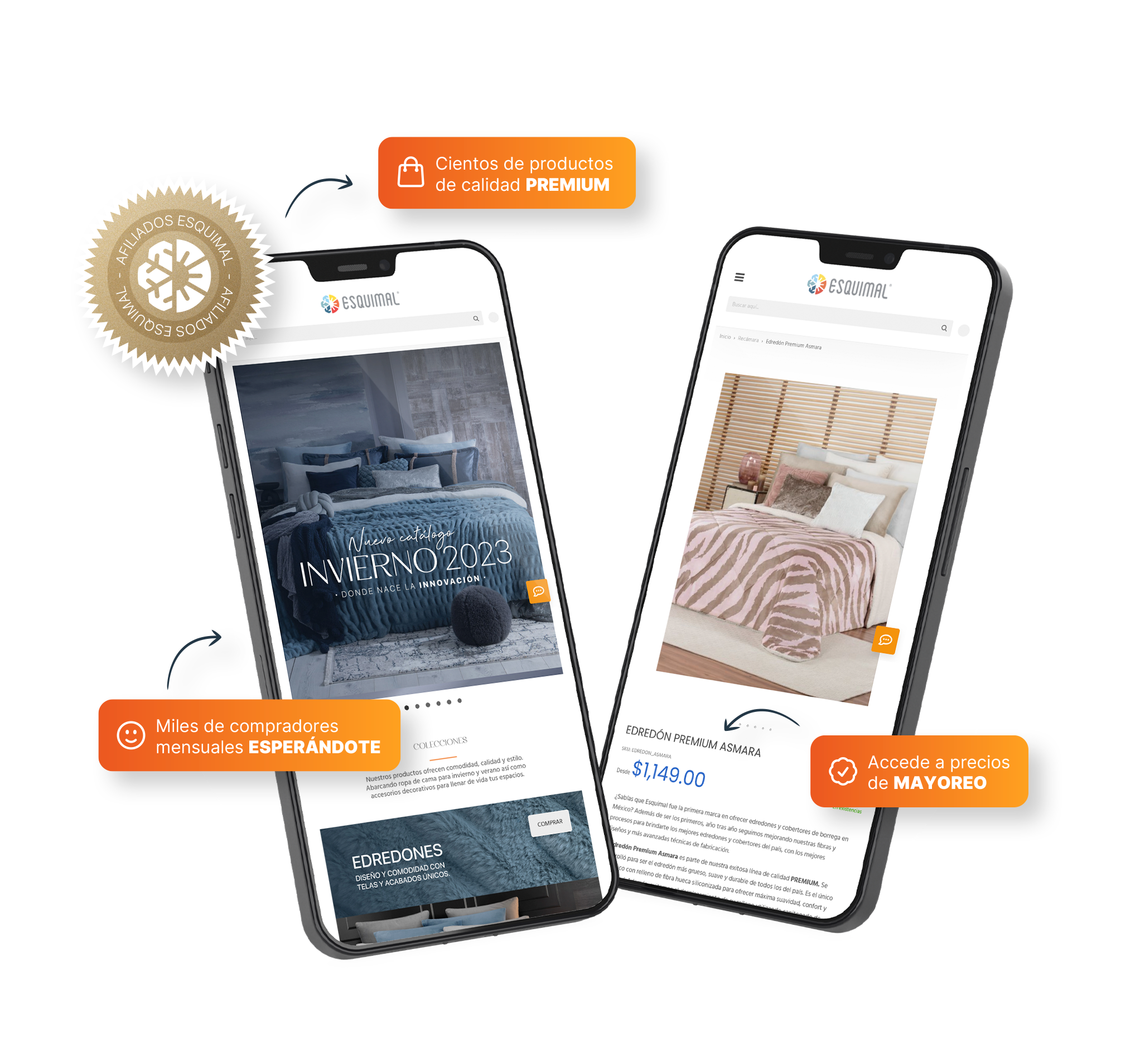 Imagen de celular con ventajas de afiliacion